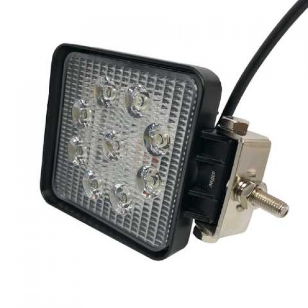 Фара рабочая светодиодная LED (27W, 1800 lm, 6000K, IP67) Юбана квадратная